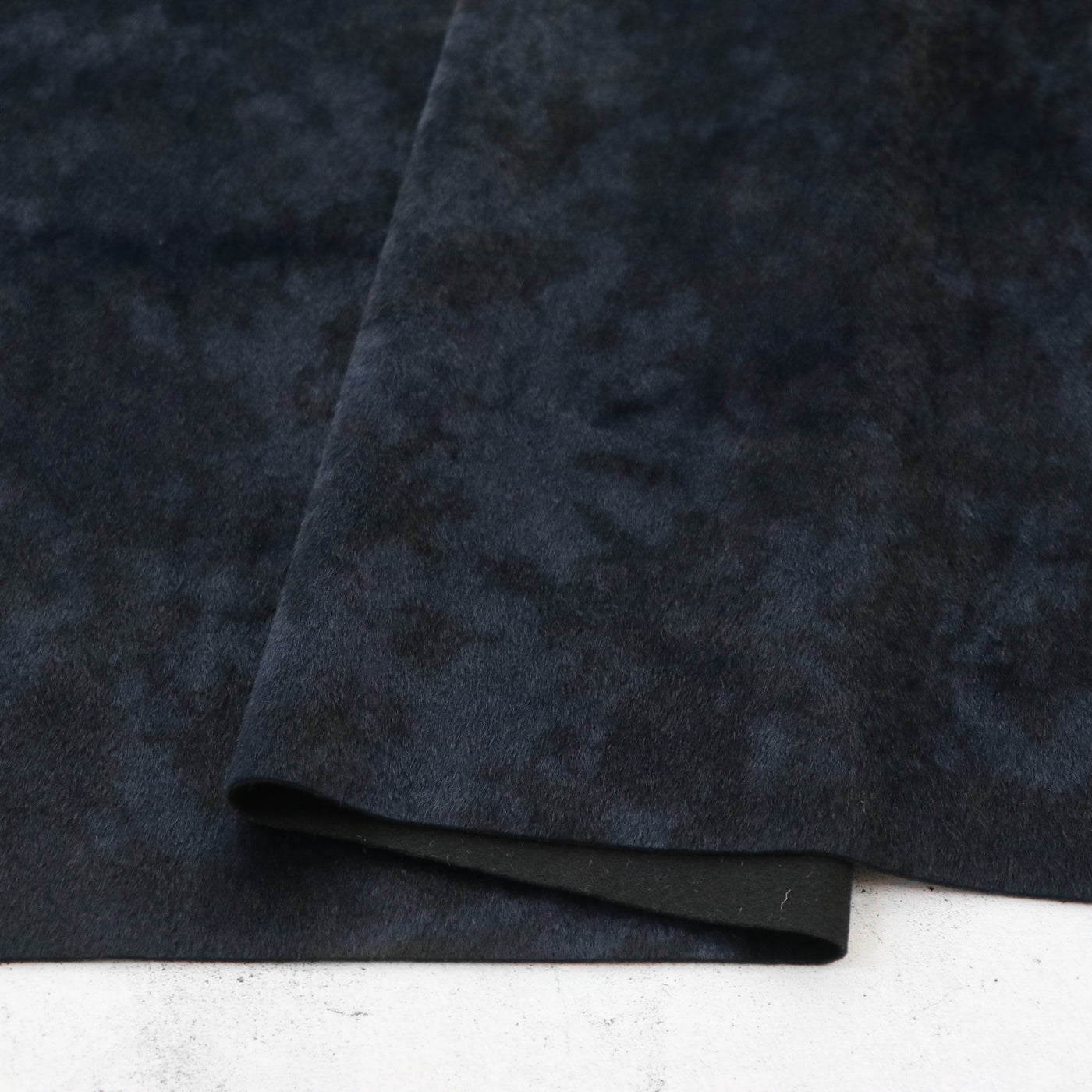 Packaged 1/2 Yard Cut: Tie Dye Tonal Midnight Faux Fur