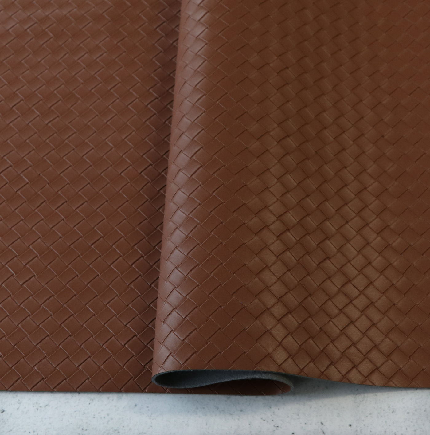 Bran Basket Weave Faux Leather