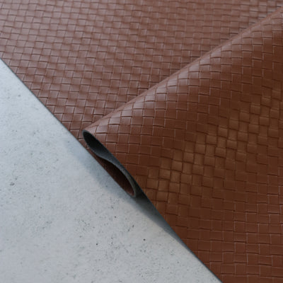 Bran Basket Weave Faux Leather