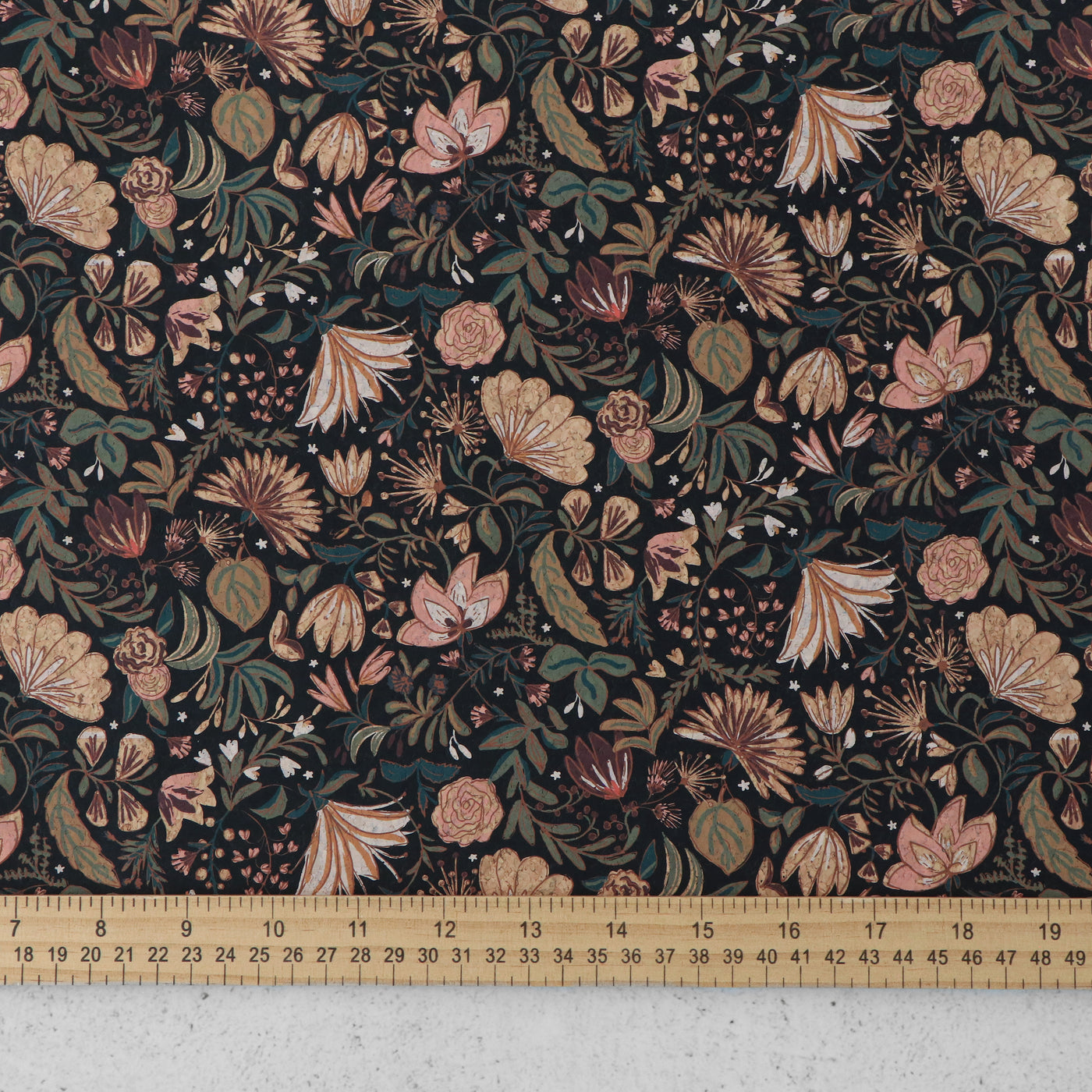 Jessica Rose Designer Print: Highland Blooms Cork Fabric