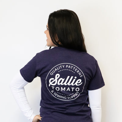 Sallie Tomato Logo T-Shirts Black and Sallie Tomato Purple