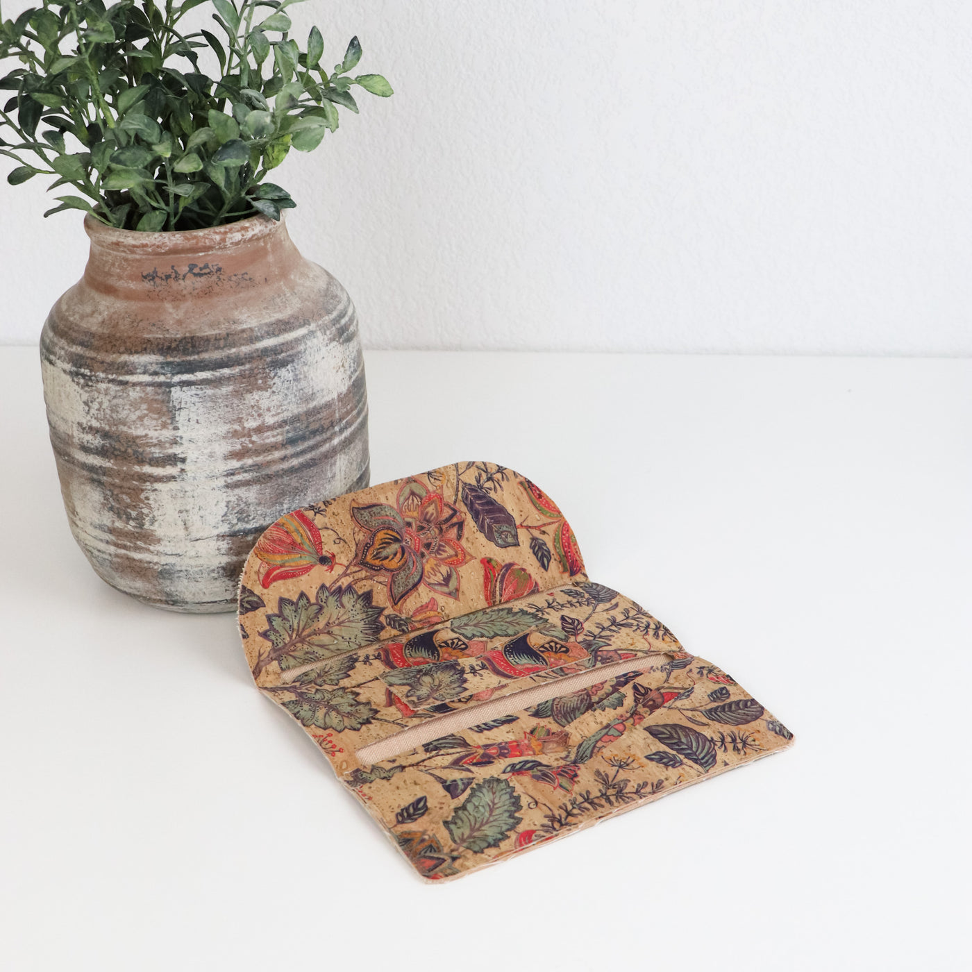 Sample Sale-Lucky Penny Wallet- Paisley Cork Fabric