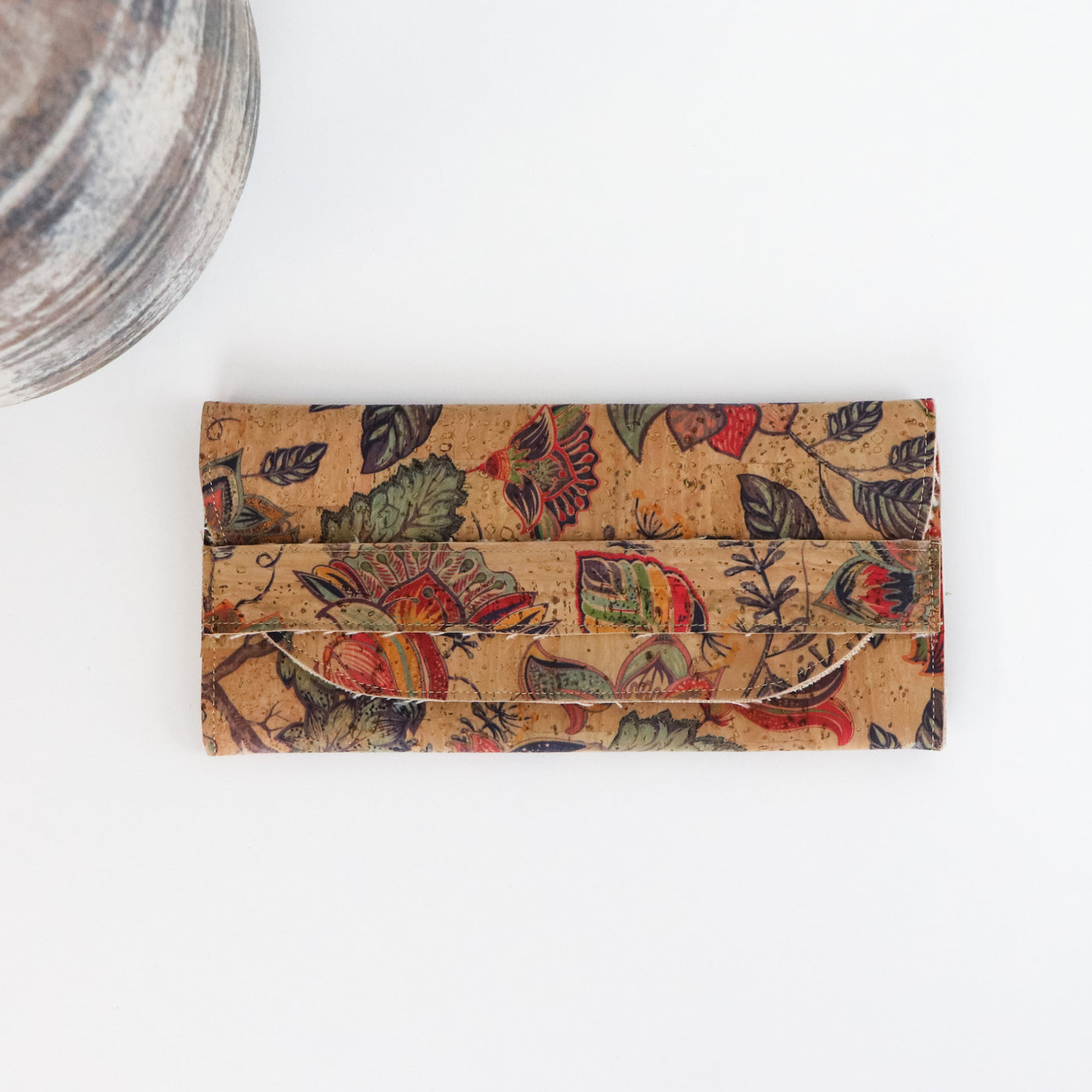 Sample Sale-Lucky Penny Wallet- Paisley Cork Fabric