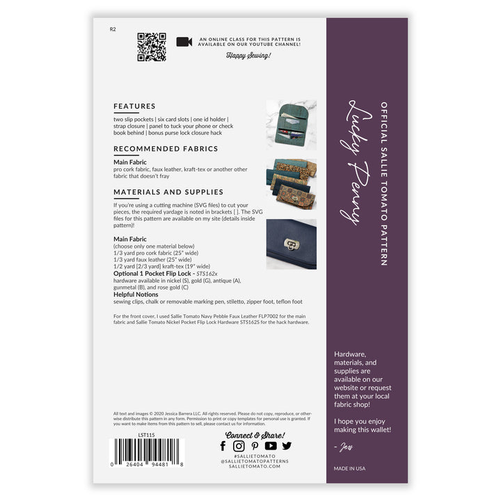 Lucky Penny Wallet Instant Download – Sallie Tomato