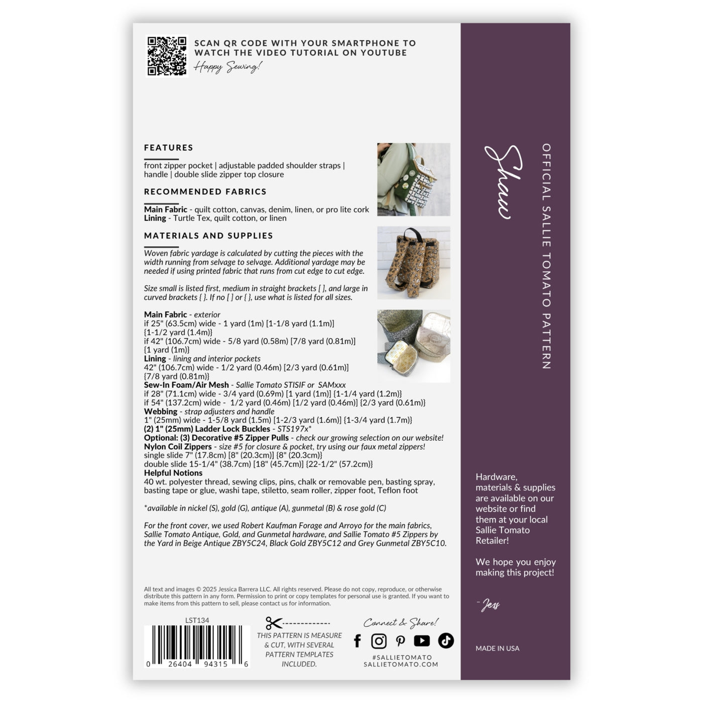 Shaw Paper Pattern