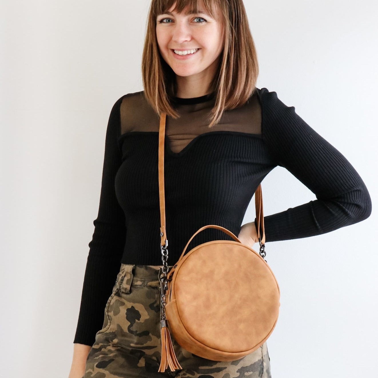 Gwen Vegan Leather Crossbody Bag in Mint main image 0