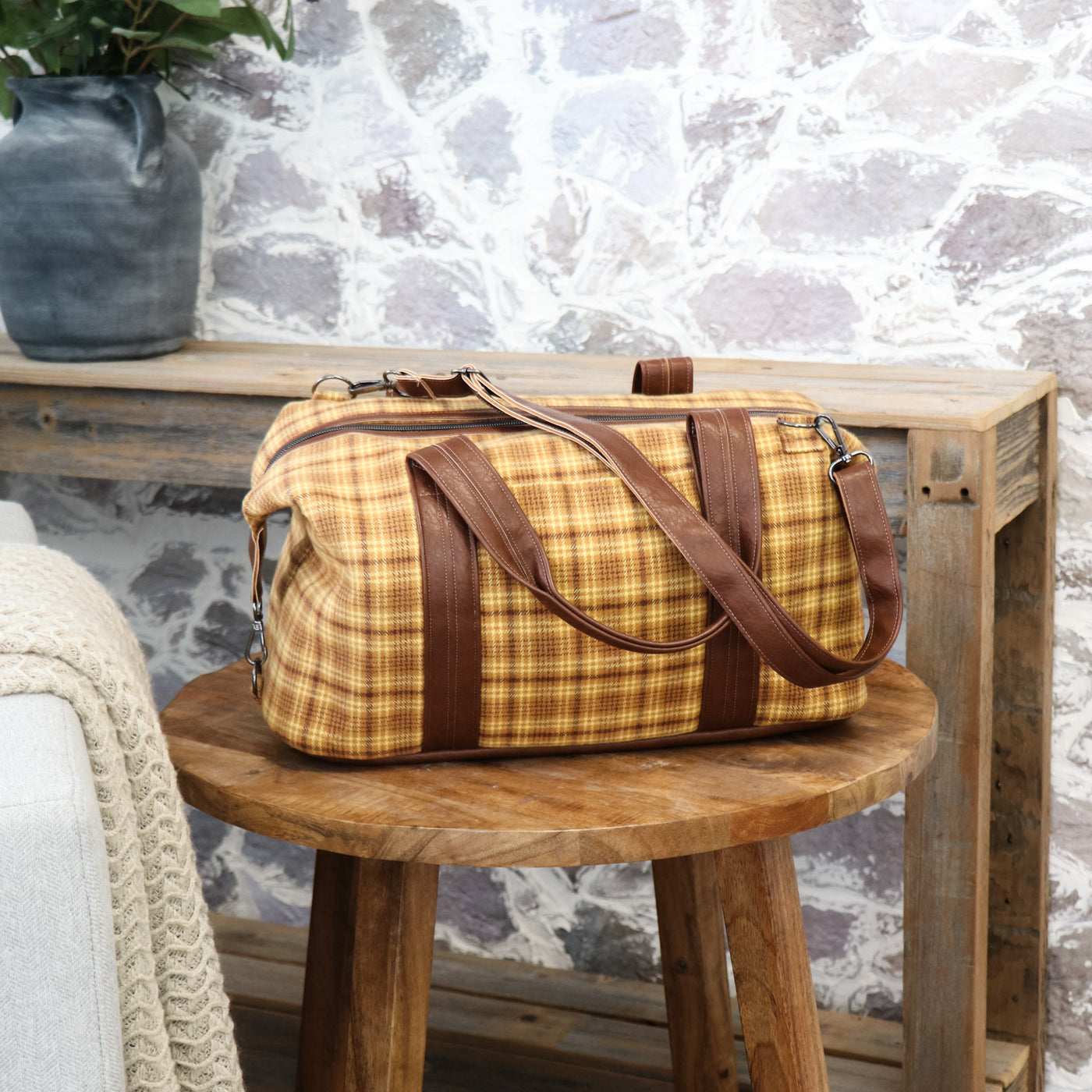 Sample Sale-Casey- Plaid Brown Legacy