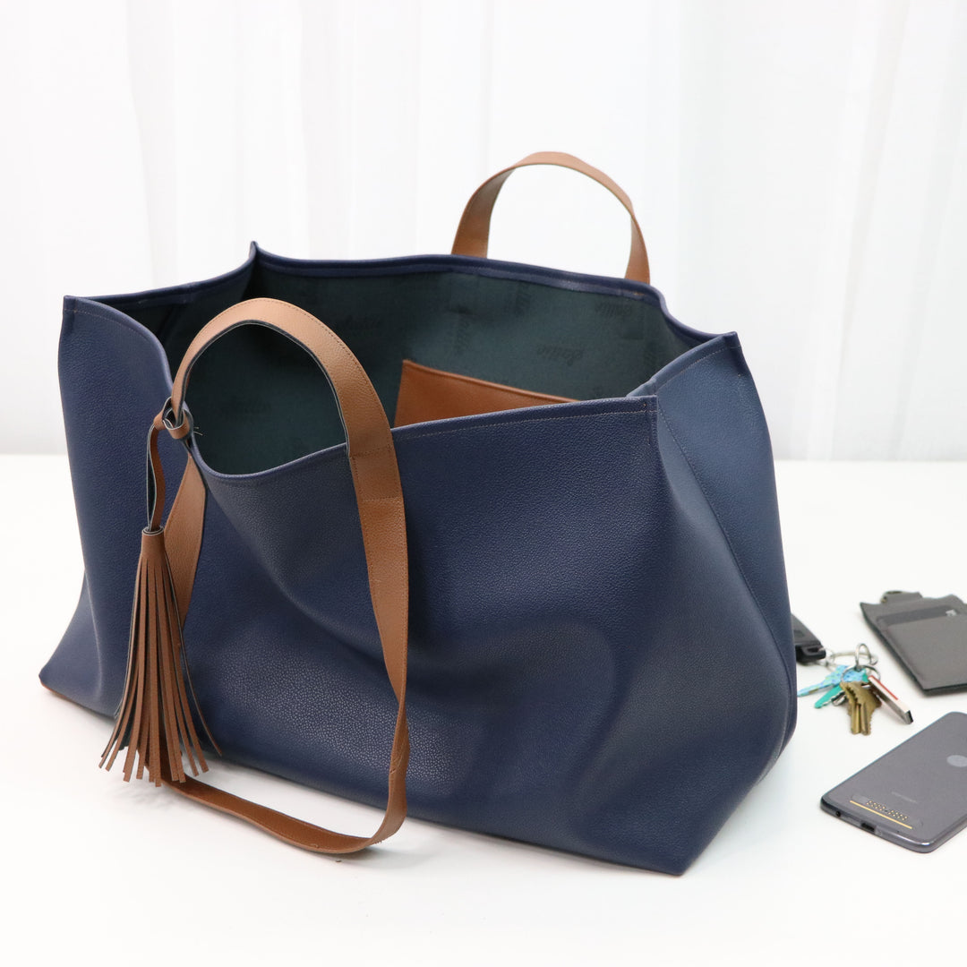 Navy Pebble Faux Leather – Sallie Tomato