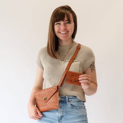 Sample Sale- Monroe - Card Case and Clutch - Rustic Zircon