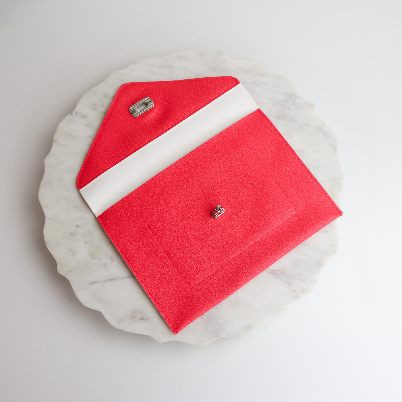 Sample Sale- Monroe- Fuchsia Pebble Faux Leather- Card Case and Clutch