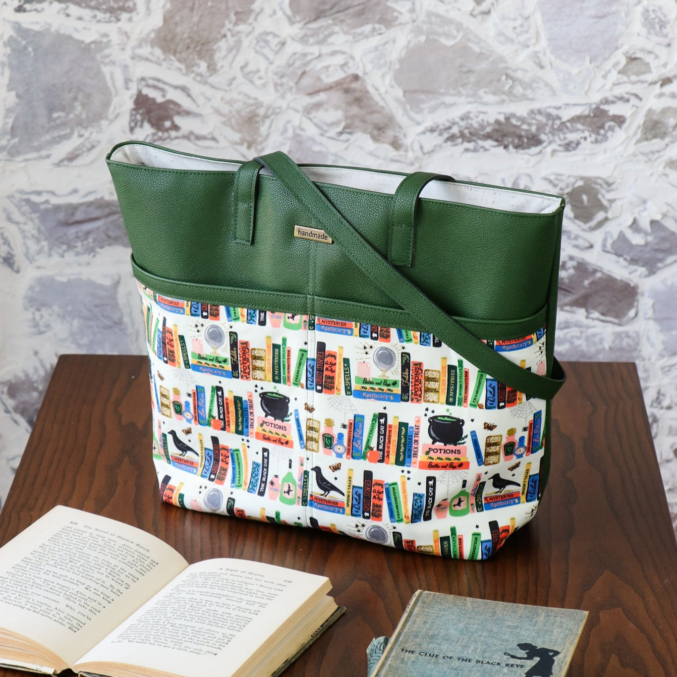 Forest Green Pebble Faux Leather