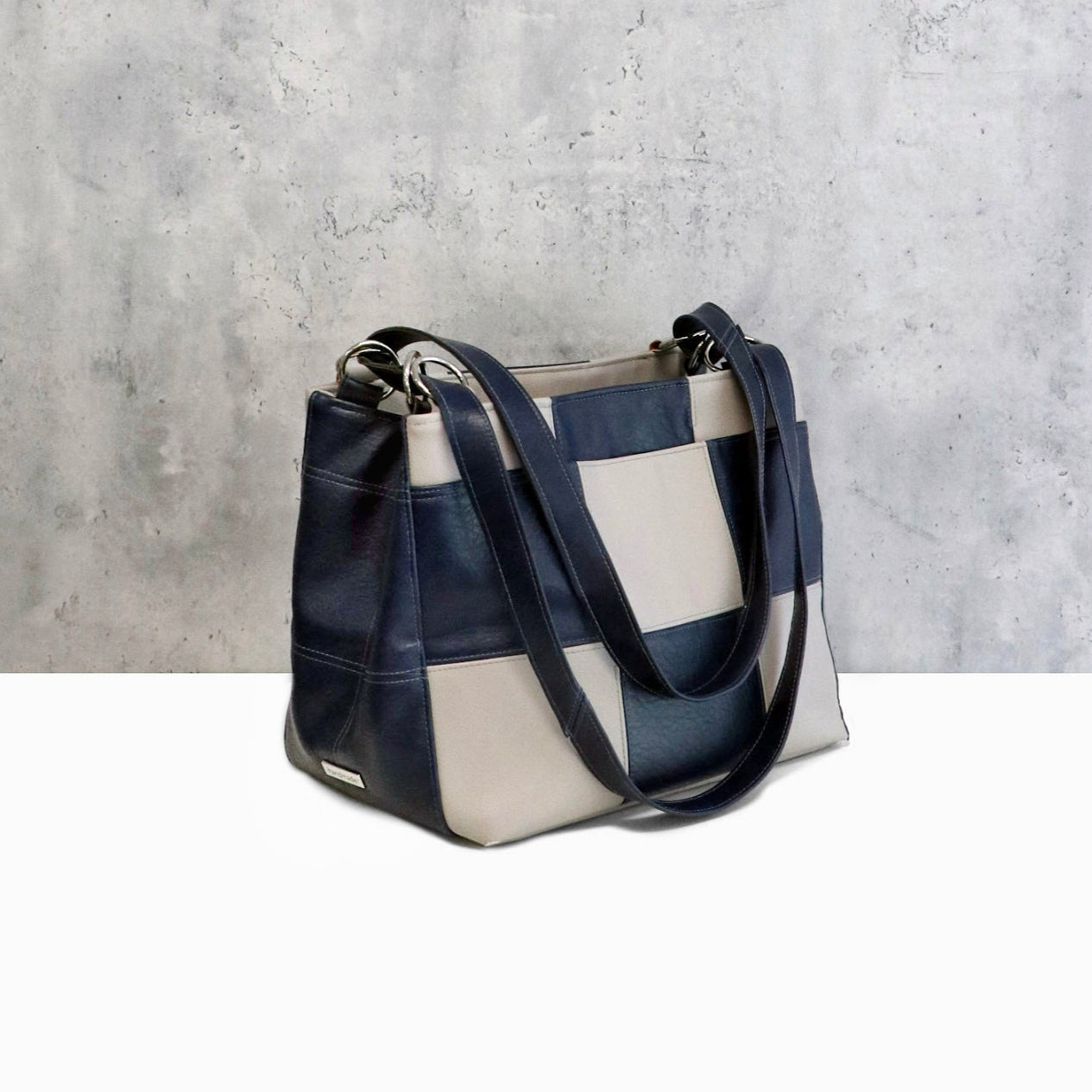 Beige Pebble Faux Leather