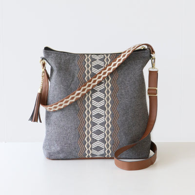 Brown Pebble Faux Leather