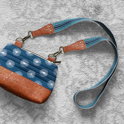 1-1/2" Railroad Track Blues Webbing