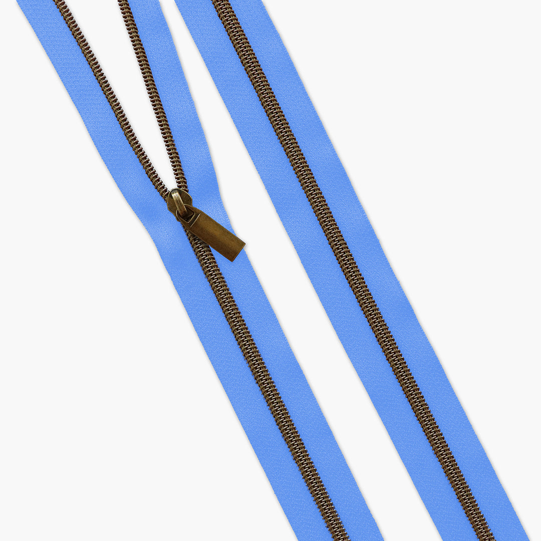 blue check soft nylon shellParker ドローコード Blue Jean Nylon Coil Zippers – Sallie Tomato
