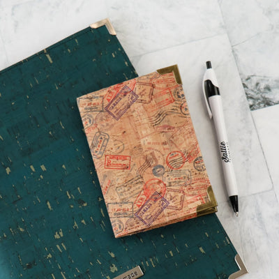 Postage Stamps Cork Fabric