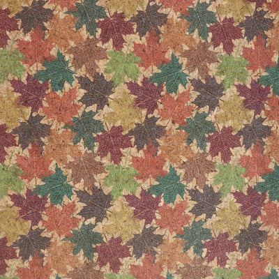 Limited Edition Packaged 1/2 Yard Cut:  Maple Leaves Cork Fabric