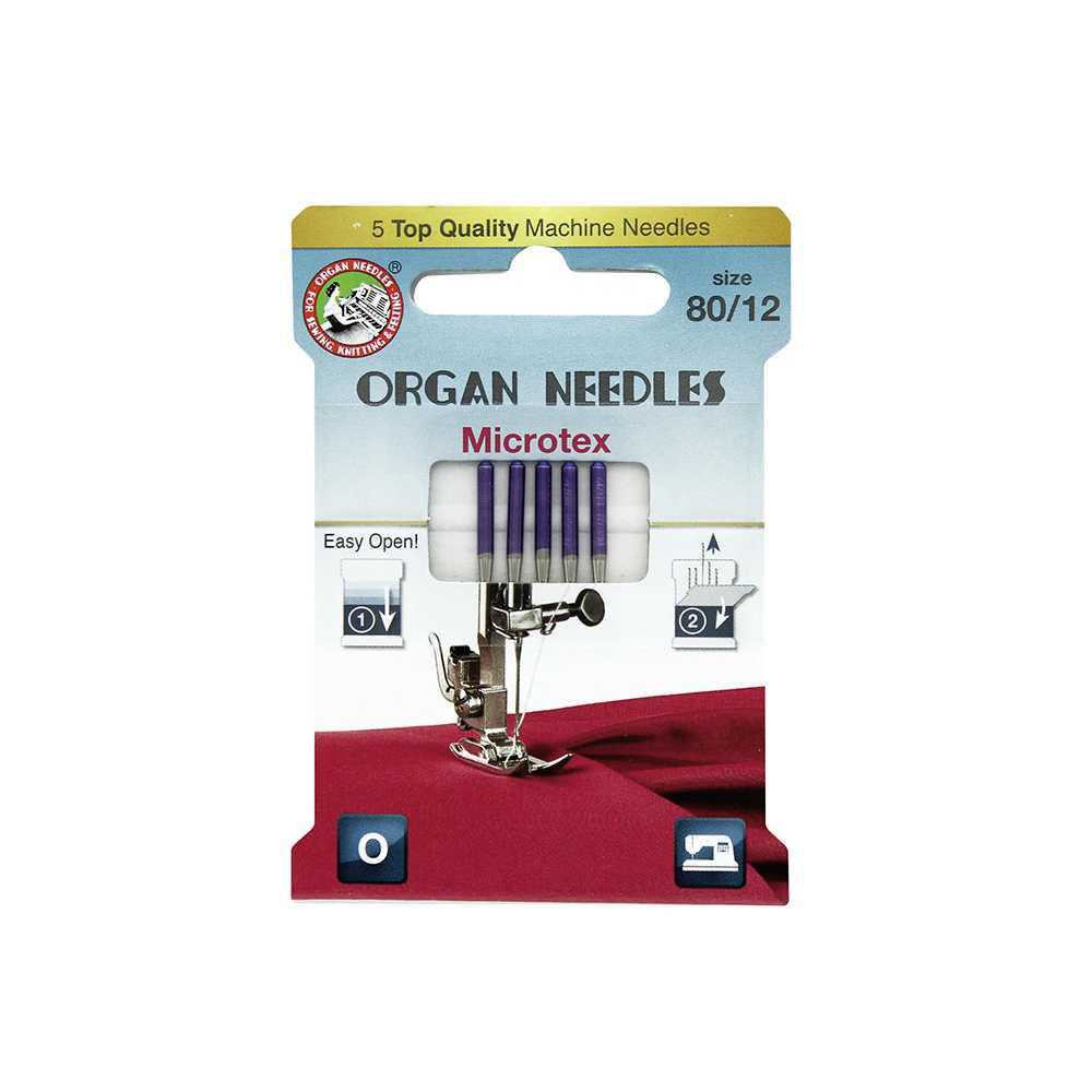 Organ Needles Microtex 80/12 5 Pack