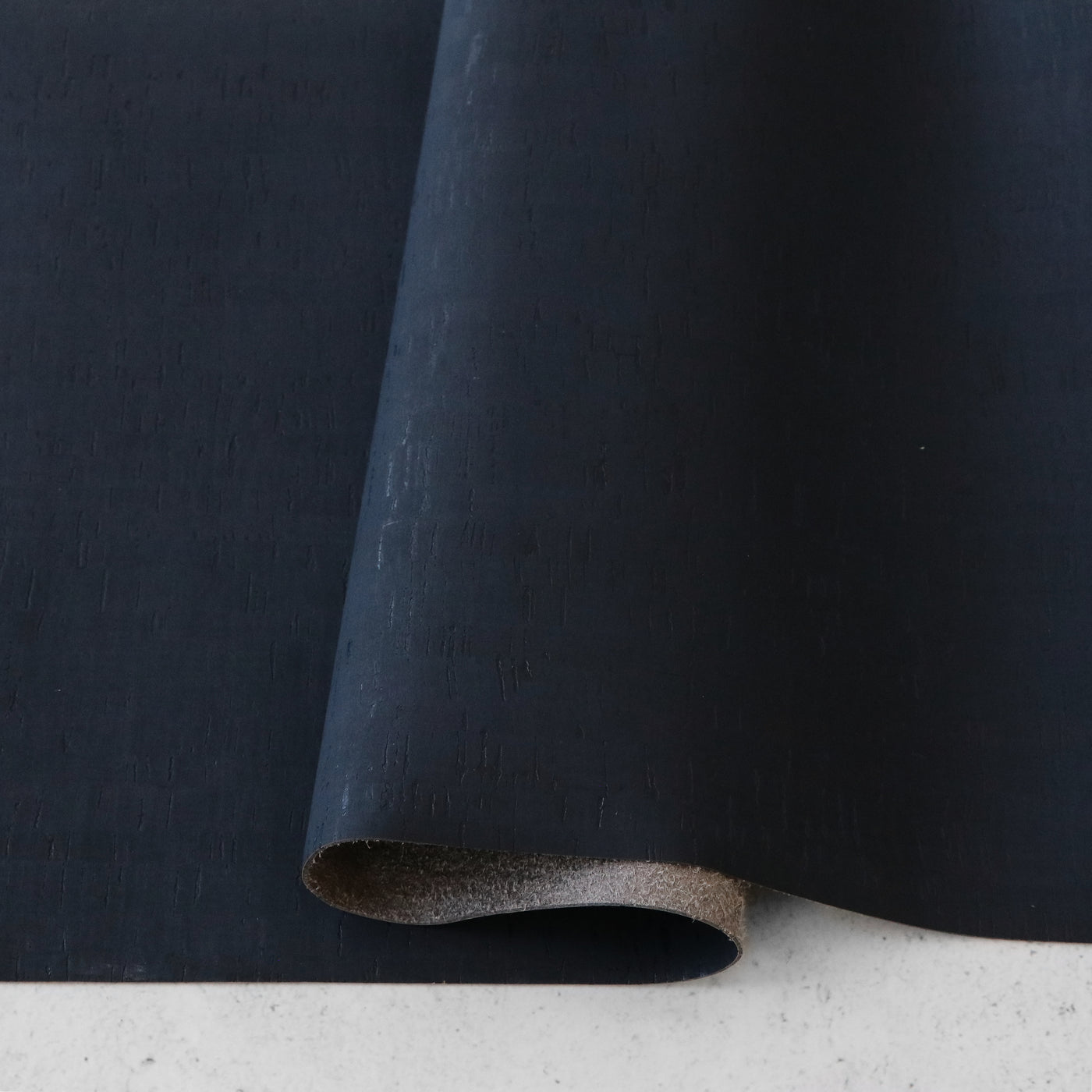 Rustic Midnight Blue Cork Fabric
