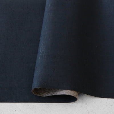 Rustic Midnight Blue Cork Fabric