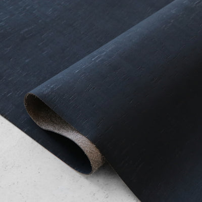 Rustic Midnight Blue Cork Fabric