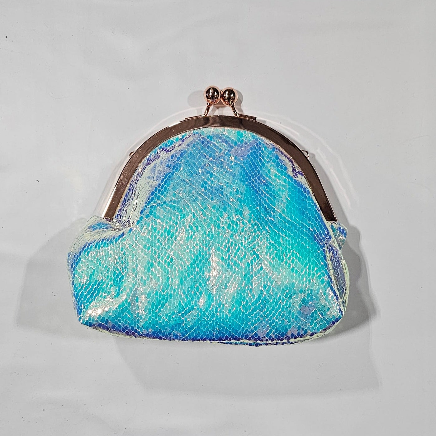 Sample Sale- Create with Cork Framed Clutch- Opal Unicorn Leather