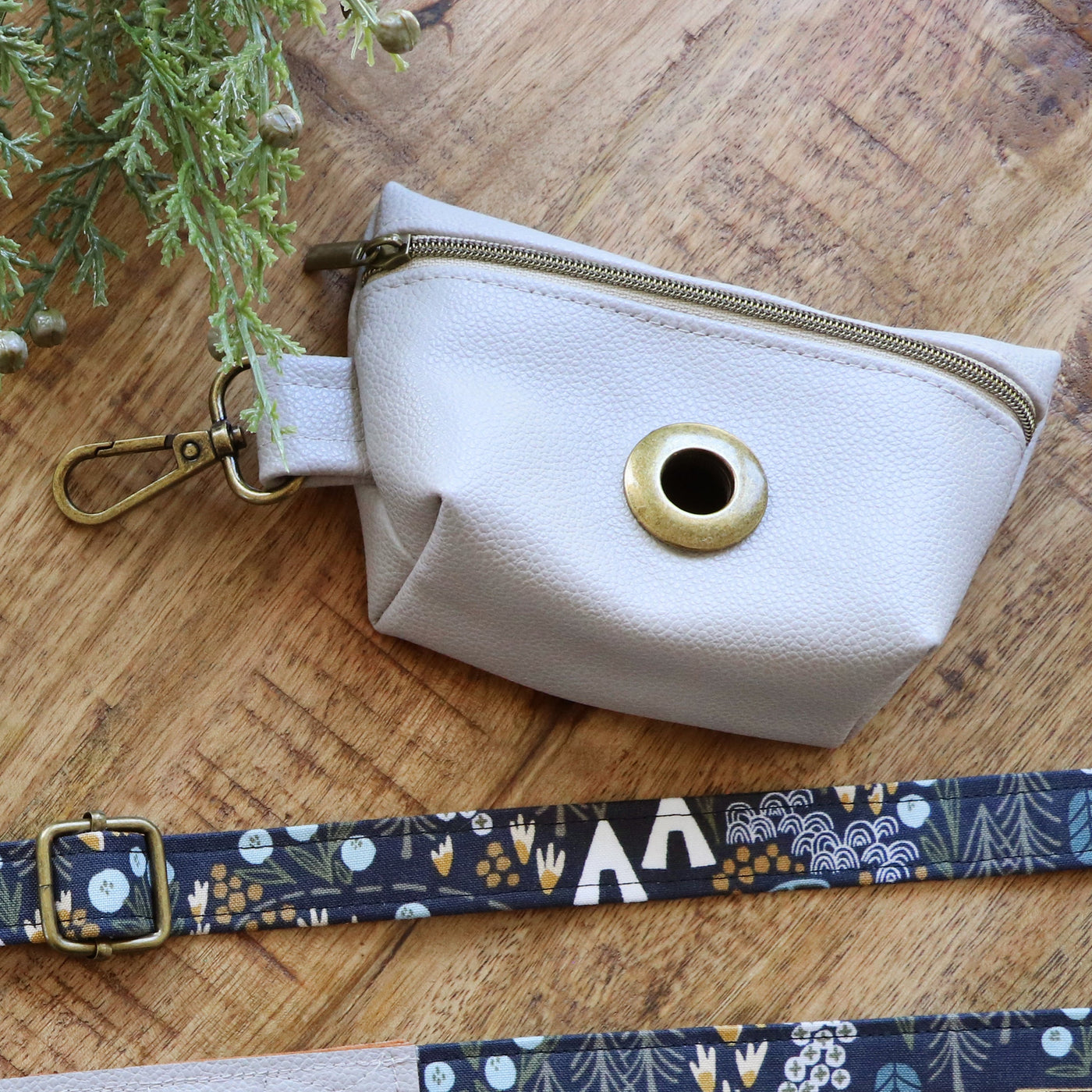 Sample Sale- Buddy - Beige Pebble Faux Leather