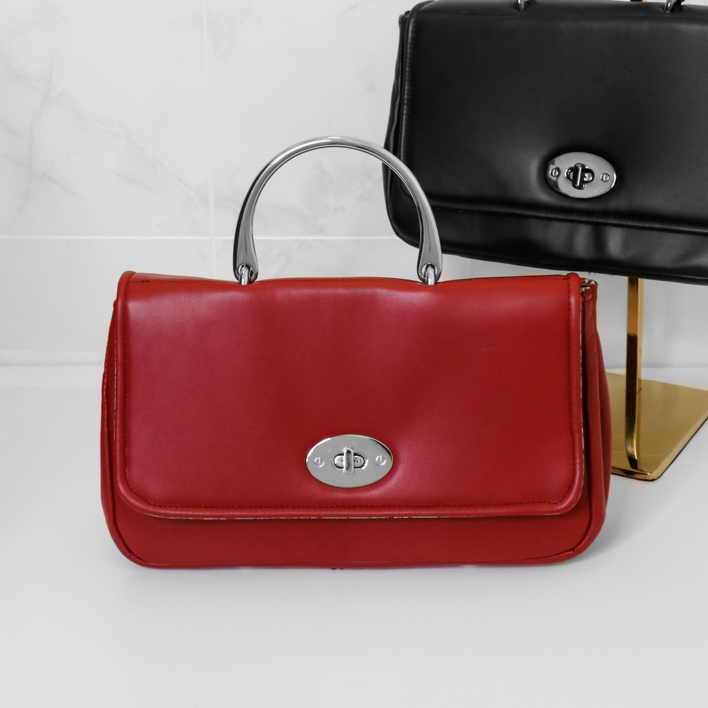 Sample Sale- Dovima - Cherry Lite Legacy Faux Leather