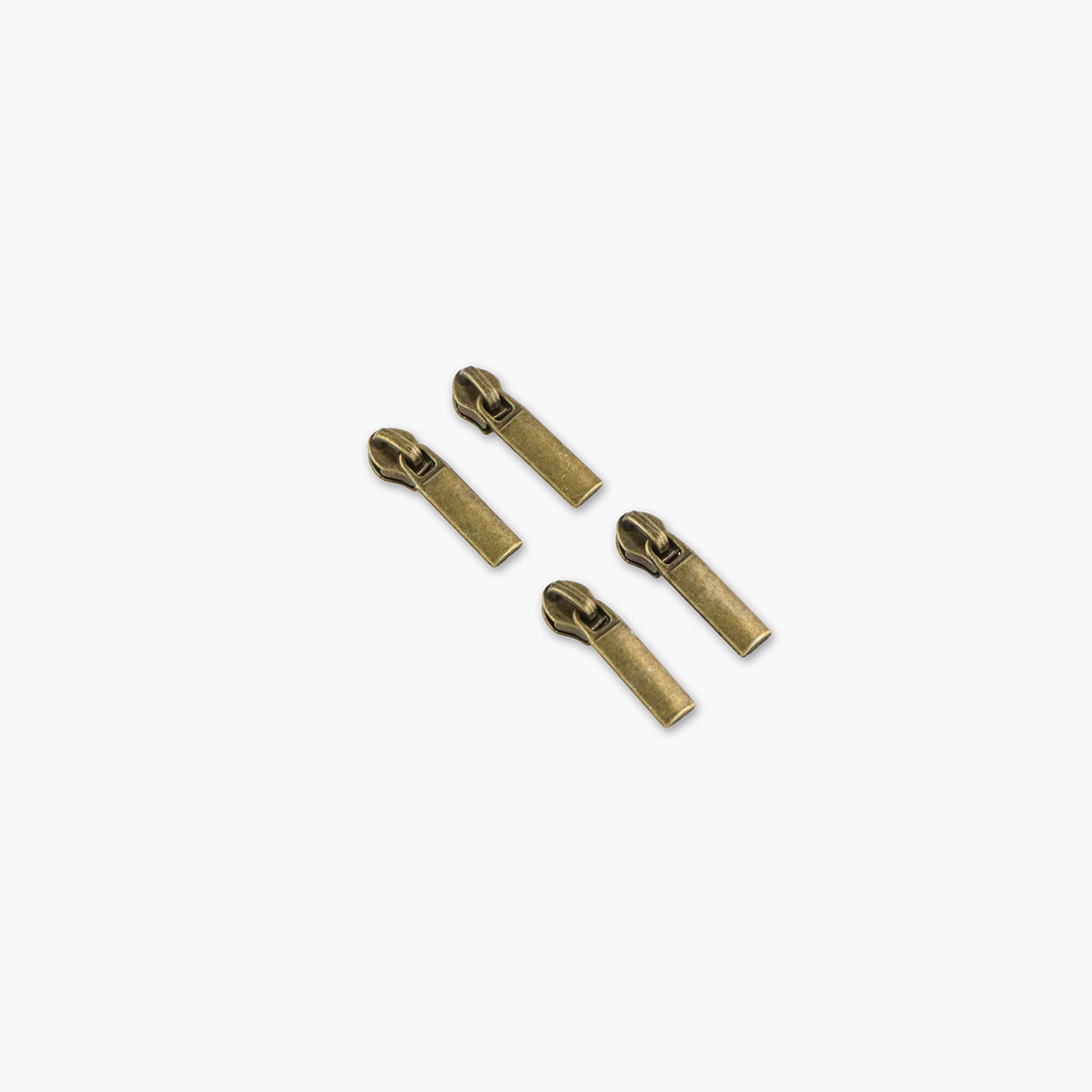 Four #5 Rectangle Zipper Pulls Gold Four #5 Rectangle Zipper Pulls Gold