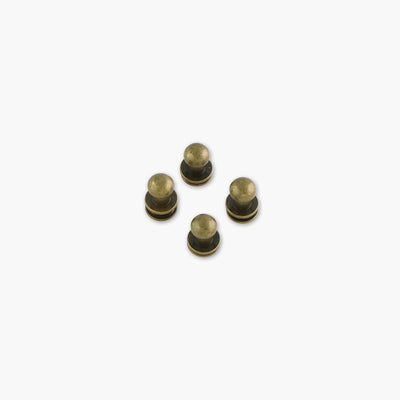 Four Short 9mm Stud Buttons