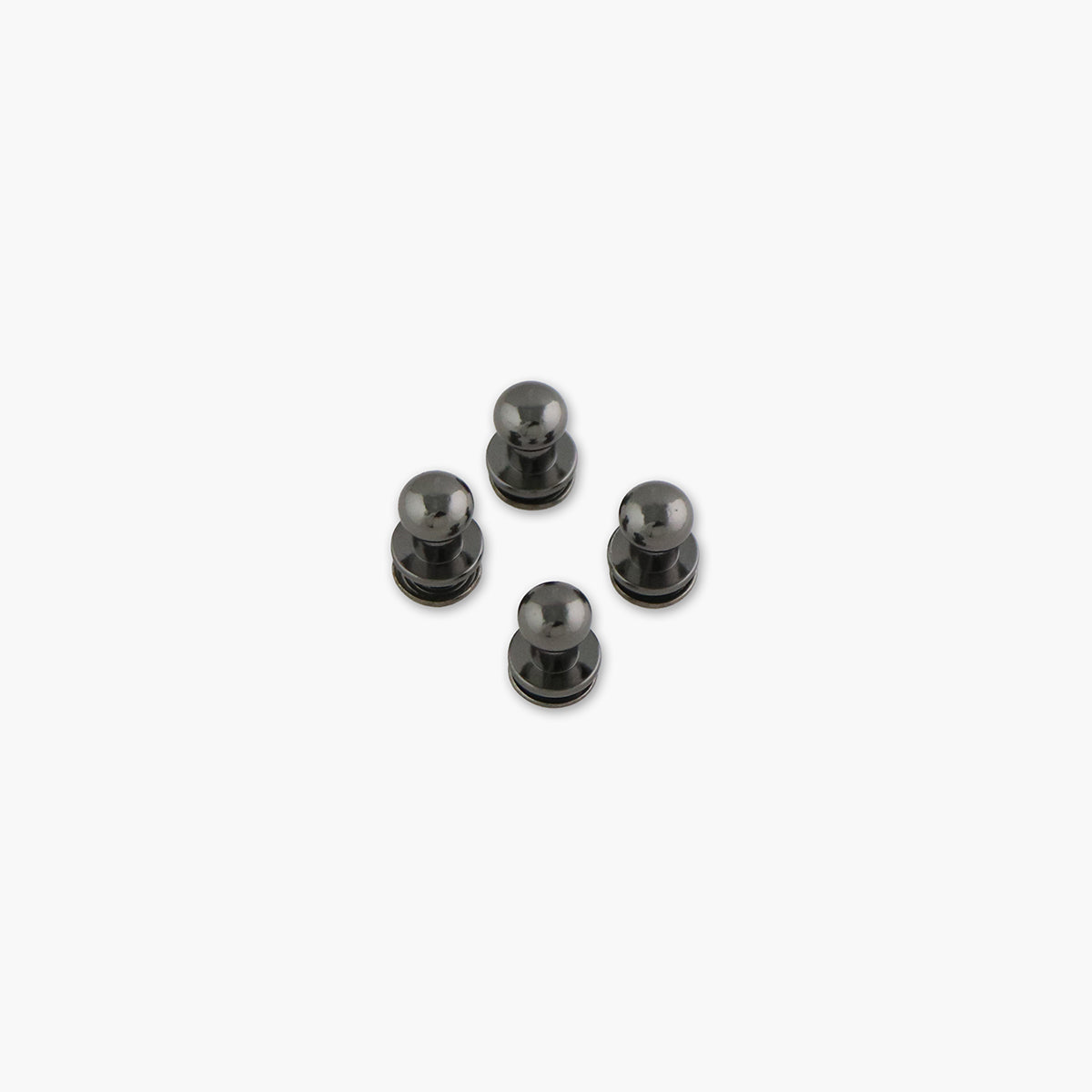 Four Short 9mm Stud Buttons