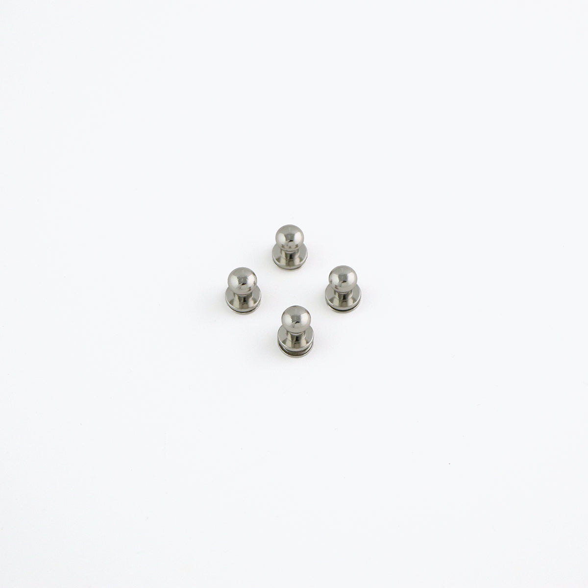 Four Short 9mm Stud Buttons