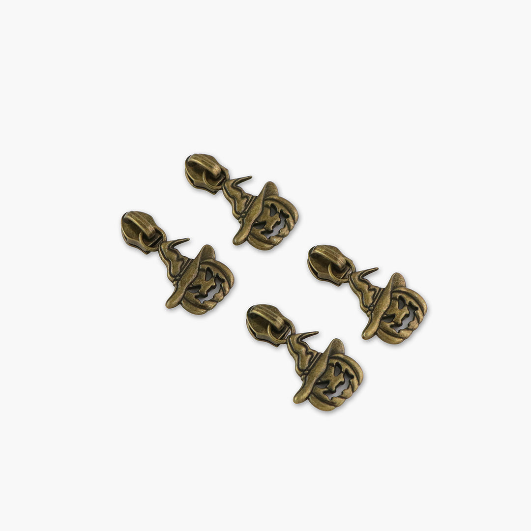 Four Jack-O'-Lantern Pumpkin Zipper Pulls – Sallie Tomato