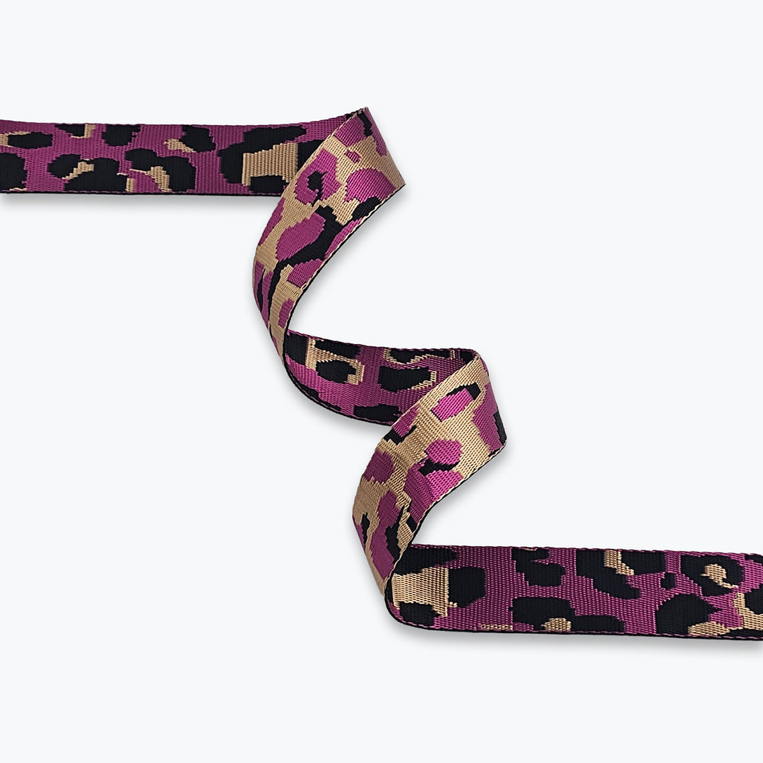 Leopard Violet Webbing 3 Yards by Sallie Tomato Leopard Violet Webbing 3 Yards by Sallie Tomato