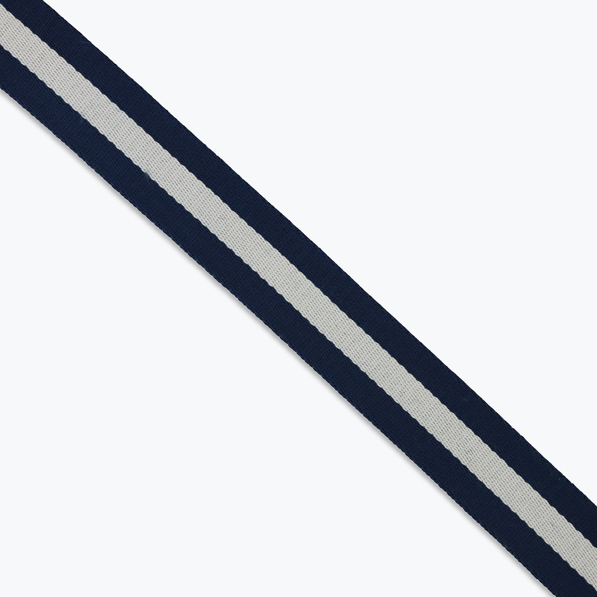1-1/2" Striped Navy Off White Webbing