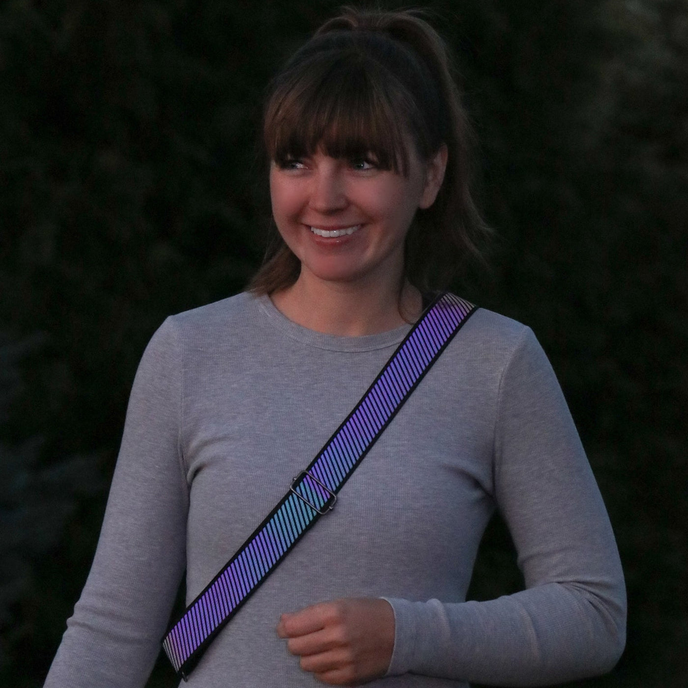 Sangle réfléchissante à bande diagonale de 1-1/2" 