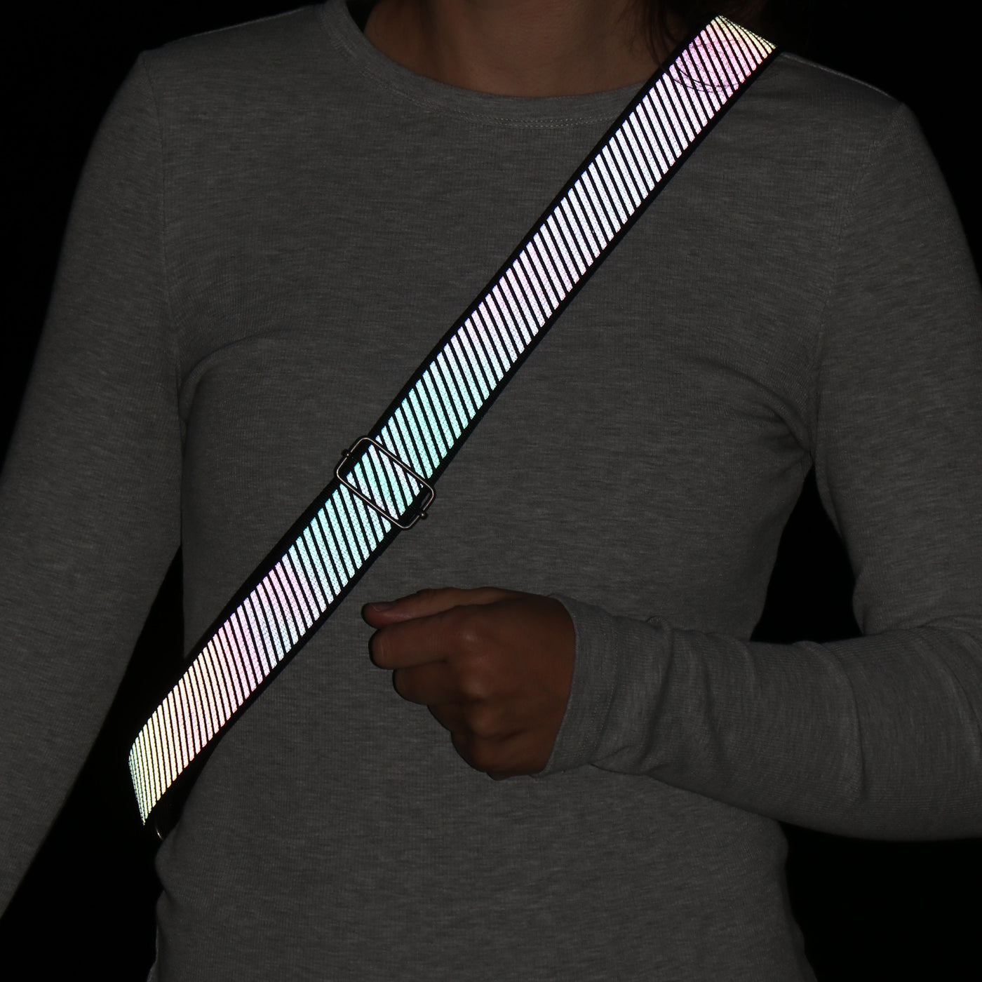 Sangle réfléchissante à bande diagonale de 1-1/2" 