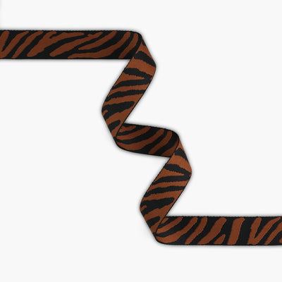 1-1/2" Zebra Black & Hazelnut Webbing