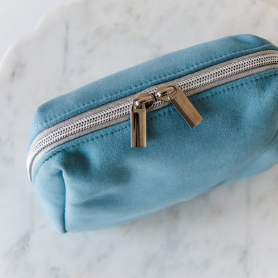 Sample Sale-Mini Mason - Maya Blue Microsuede