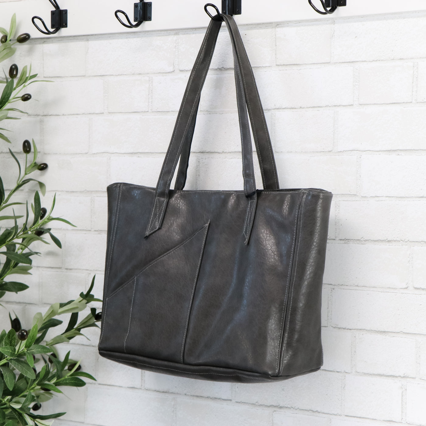 Sample Sale- Commuter- Charcoal Legacy Faux Leather