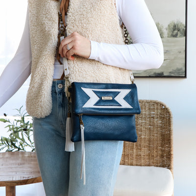Sample Sale- Free Soul - Navy Leagacy Faux Leather