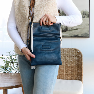 Sample Sale- Free Soul - Navy Leagacy Faux Leather