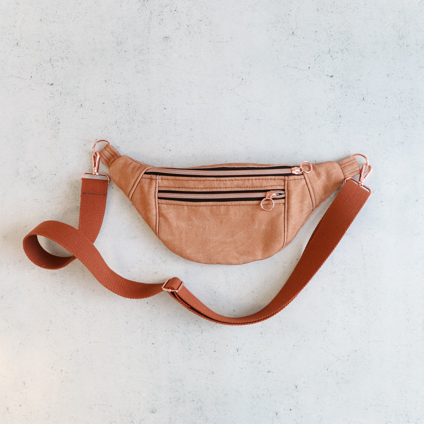 Sample Sale- Ferris- Clay Faux Waxed Duck Canvas - Medium