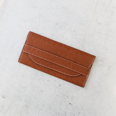 Sample Sale-Lucky Penny Wallet- Hazelnut Faux Leather Ostrich