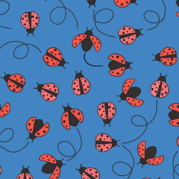 PRE-ORDER: Splash Fabric - Laminated Cotton 1 Yard - Ladybugs