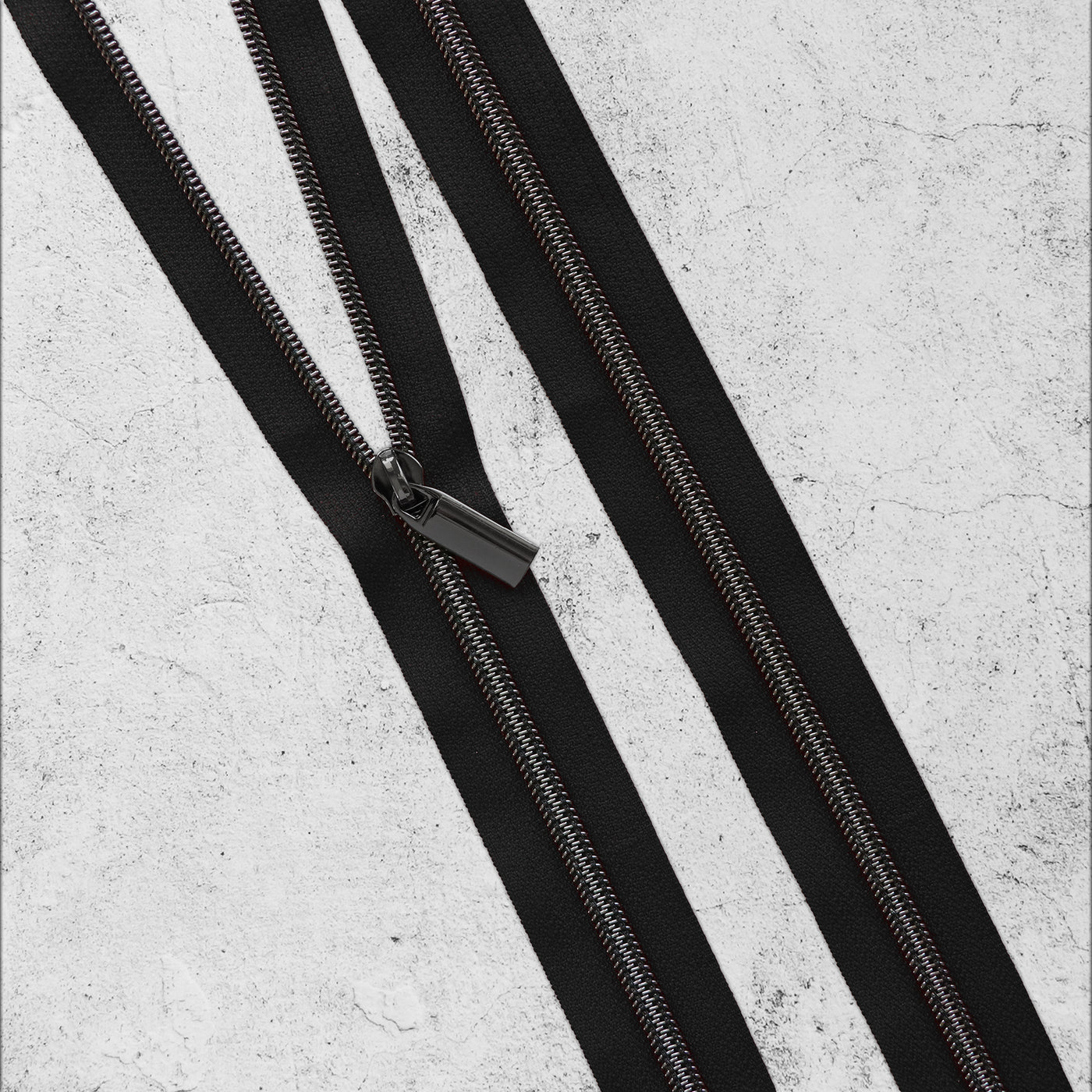 Black Nylon Coil Zippers