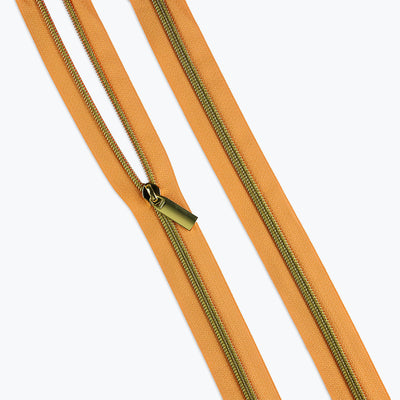 Tangerine Nylon Coil Zippers