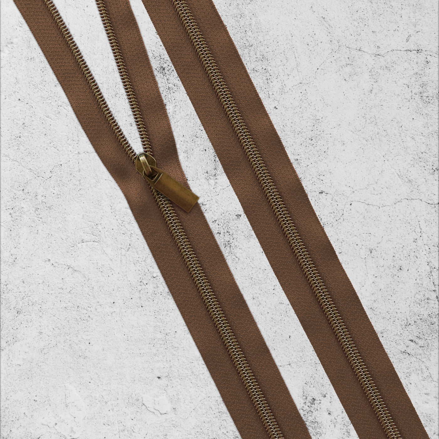 Brown Nylon Coil Zippers