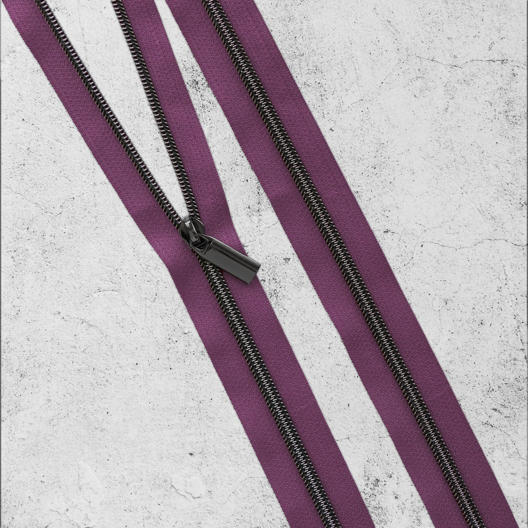 #5 Zippers by the Yard with Gunmetal Coil