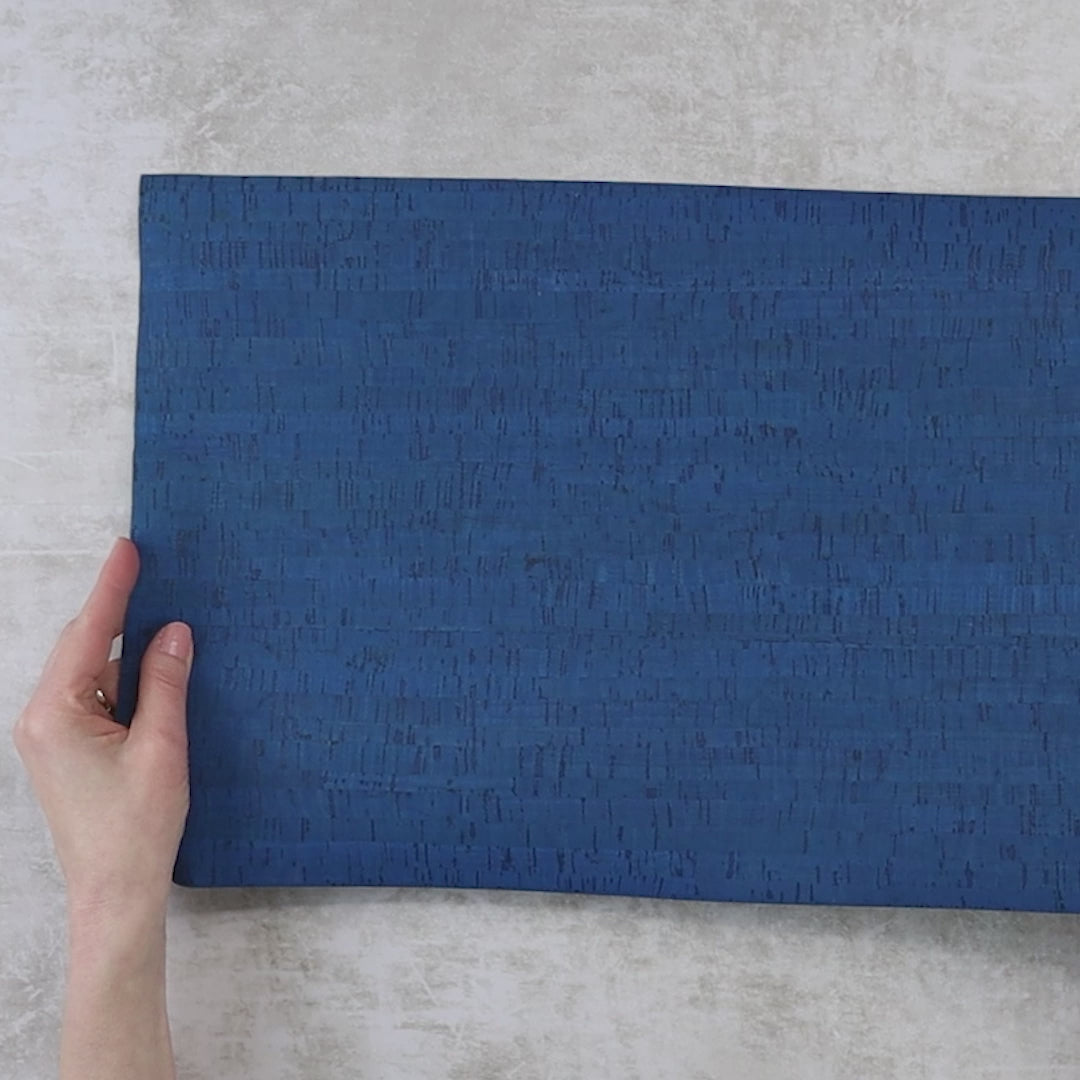 Rustic Sapphire Cork Fabric